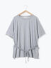 ◎【接触冷感】ウエストリボンTシャツ（オフホワイト/ブラック/ＴＯＰグレー）｜Samansa Mos2 blue（サマンサモスモス ブルー）通販