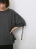 ◎【接触冷感】ベロアラインリボンTシャツ（チャコールグレー/ネイビー/ＴＯＰグレー）｜Samansa Mos2 blue（サマンサモスモス ブルー）通販