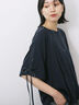 ◎【接触冷感】ベロアラインリボンTシャツ（チャコールグレー/ネイビー/ＴＯＰグレー）｜Samansa Mos2 blue（サマンサモスモス ブルー）通販