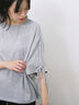 ◎【接触冷感】ベロアラインリボンTシャツ（チャコールグレー/ネイビー/ＴＯＰグレー）｜Samansa Mos2 blue（サマンサモスモス ブルー）通販