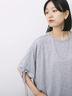 ◎【接触冷感】ベロアラインリボンTシャツ（チャコールグレー/ネイビー/ＴＯＰグレー）｜Samansa Mos2 blue（サマンサモスモス ブルー）通販