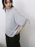 ◎【接触冷感】ベロアラインリボンTシャツ（チャコールグレー/ネイビー/ＴＯＰグレー）｜Samansa Mos2 blue（サマンサモスモス ブルー）通販