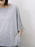 ◎【接触冷感】ベロアラインリボンTシャツ（チャコールグレー/ネイビー/ＴＯＰグレー）｜Samansa Mos2 blue（サマンサモスモス ブルー）通販