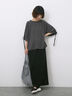 ◎【接触冷感】ベロアラインリボンTシャツ（チャコールグレー/ネイビー/ＴＯＰグレー）｜Samansa Mos2 blue（サマンサモスモス ブルー）通販