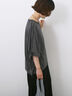 ◎【接触冷感】ベロアラインリボンTシャツ（チャコールグレー/ネイビー/ＴＯＰグレー）｜Samansa Mos2 blue（サマンサモスモス ブルー）通販