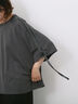 ◎【接触冷感】ベロアラインリボンTシャツ（チャコールグレー/ネイビー/ＴＯＰグレー）｜Samansa Mos2 blue（サマンサモスモス ブルー）通販