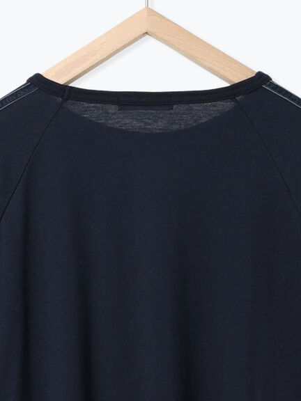 ◎【接触冷感】ベロアラインリボンTシャツ（チャコールグレー/ネイビー/ＴＯＰグレー）｜Samansa Mos2 blue（サマンサモスモス ブルー）通販