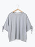 ◎【接触冷感】ベロアラインリボンTシャツ（チャコールグレー/ネイビー/ＴＯＰグレー）｜Samansa Mos2 blue（サマンサモスモス ブルー）通販