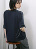 ◎【接触冷感】ベロアラインリボンTシャツ（チャコールグレー/ネイビー/ＴＯＰグレー）｜Samansa Mos2 blue（サマンサモスモス ブルー）通販