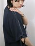 ◎【接触冷感】ベロアラインリボンTシャツ（チャコールグレー/ネイビー/ＴＯＰグレー）｜Samansa Mos2 blue（サマンサモスモス ブルー）通販