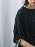 ◎【接触冷感】ベロアラインリボンTシャツ（チャコールグレー/ネイビー/ＴＯＰグレー）｜Samansa Mos2 blue（サマンサモスモス ブルー）通販
