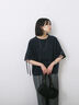 ◎【接触冷感】ベロアラインリボンTシャツ（チャコールグレー/ネイビー/ＴＯＰグレー）｜Samansa Mos2 blue（サマンサモスモス ブルー）通販