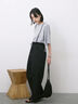 ◎【接触冷感】ベロアラインリボンTシャツ（チャコールグレー/ネイビー/ＴＯＰグレー）｜Samansa Mos2 blue（サマンサモスモス ブルー）通販