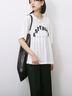 ◎【接触冷感】シャーリングドッキングTシャツ（オフホワイト/ブラック/サックスブルー）｜Samansa Mos2 blue（サマンサモスモス ブルー）通販