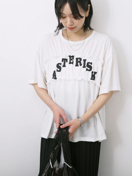 ◎【接触冷感】シャーリングドッキングTシャツ（オフホワイト/ブラック/サックスブルー）｜Samansa Mos2 blue（サマンサモスモス ブルー）通販