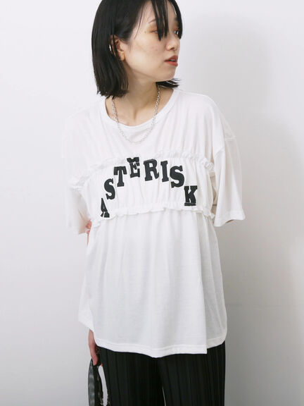 ◎【接触冷感】シャーリングドッキングTシャツ（オフホワイト/ブラック/サックスブルー）｜Samansa Mos2 blue（サマンサモスモス ブルー）通販