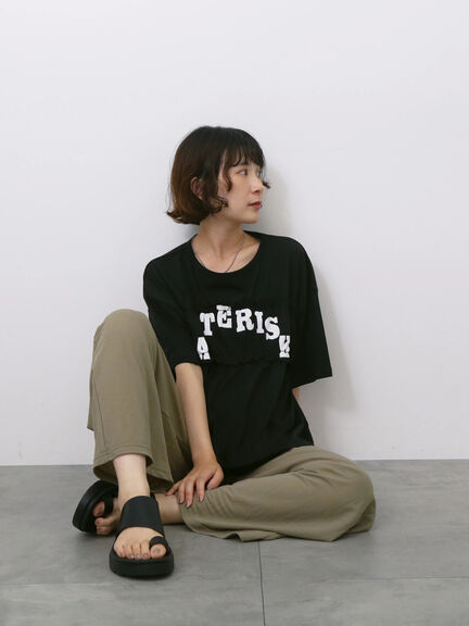 ◎【接触冷感】シャーリングドッキングTシャツ（オフホワイト/ブラック/サックスブルー）｜Samansa Mos2 blue（サマンサモスモス ブルー）通販