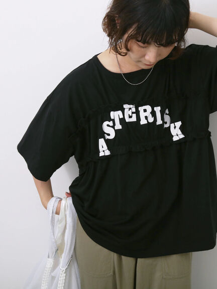 ◎【接触冷感】シャーリングドッキングTシャツ（オフホワイト/ブラック/サックスブルー）｜Samansa Mos2 blue（サマンサモスモス ブルー）通販