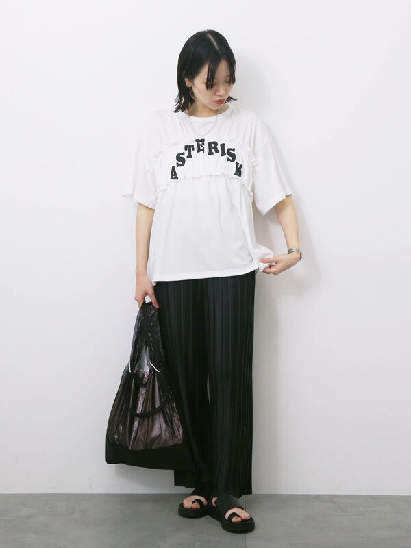 セール】 ◎【接触冷感】シャーリングドッキングTシャツ（オフ