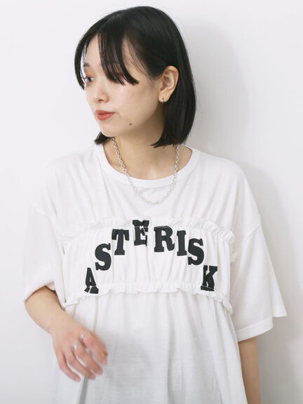 ◎【接触冷感】シャーリングドッキングTシャツ（オフホワイト/ブラック/サックスブルー）｜Samansa Mos2 blue（サマンサモスモス ブルー）通販