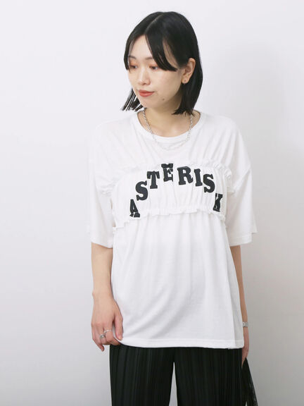 ◎【接触冷感】シャーリングドッキングTシャツ（オフホワイト/ブラック/サックスブルー）｜Samansa Mos2 blue（サマンサモスモス ブルー）通販