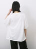 ◎【接触冷感】シャーリングドッキングTシャツ（オフホワイト/ブラック/サックスブルー）｜Samansa Mos2 blue（サマンサモスモス ブルー）通販