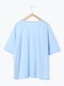 ◎【接触冷感】シャーリングドッキングTシャツ（オフホワイト/ブラック/サックスブルー）｜Samansa Mos2 blue（サマンサモスモス ブルー）通販