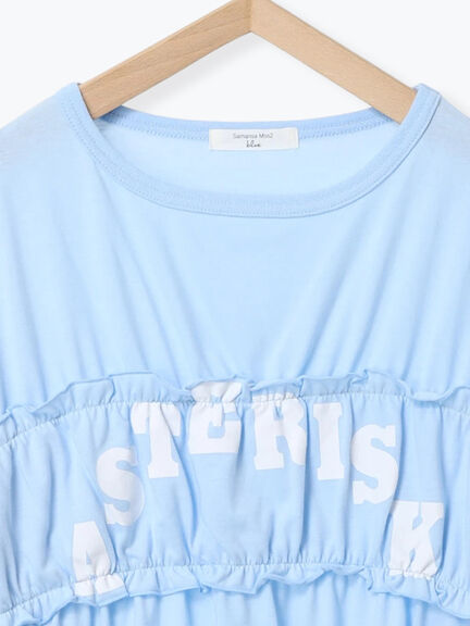 ◎【接触冷感】シャーリングドッキングTシャツ（オフホワイト/ブラック/サックスブルー）｜Samansa Mos2 blue（サマンサモスモス ブルー）通販