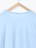 ◎【接触冷感】シャーリングドッキングTシャツ（オフホワイト/ブラック/サックスブルー）｜Samansa Mos2 blue（サマンサモスモス ブルー）通販