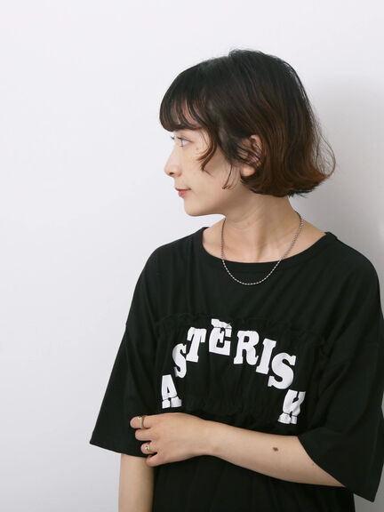 ◎【接触冷感】シャーリングドッキングTシャツ（オフホワイト/ブラック/サックスブルー）｜Samansa Mos2 blue（サマンサモスモス ブルー）通販