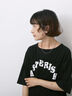 ◎【接触冷感】シャーリングドッキングTシャツ（オフホワイト/ブラック/サックスブルー）｜Samansa Mos2 blue（サマンサモスモス ブルー）通販