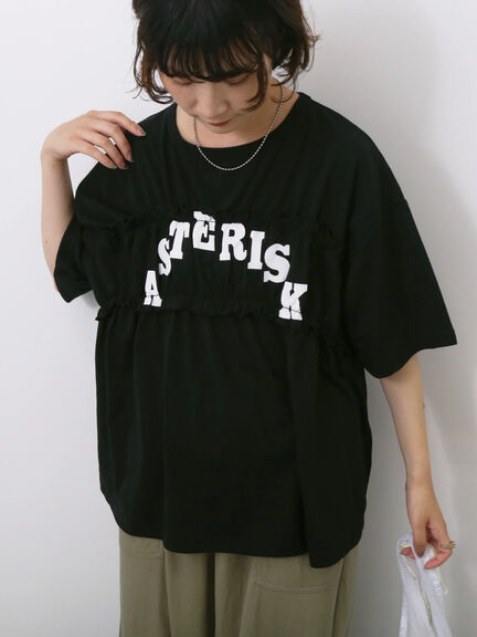 ◎【接触冷感】シャーリングドッキングTシャツ（オフホワイト/ブラック/サックスブルー）｜Samansa Mos2 blue（サマンサモスモス ブルー）通販