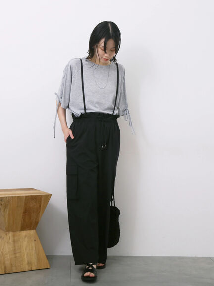 ◎サス付カーゴパンツ（ブラック/ブラウン/カーキ）｜Samansa Mos2 blue（サマンサモスモス ブルー）通販
