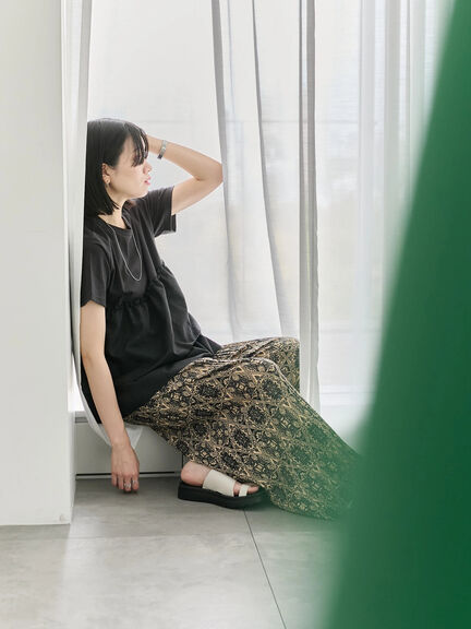 ◎柄アソートプリーツパンツ（グレー/ブラック/ベージュ/キナリ）｜Samansa Mos2 blue（サマンサモスモス ブルー）通販