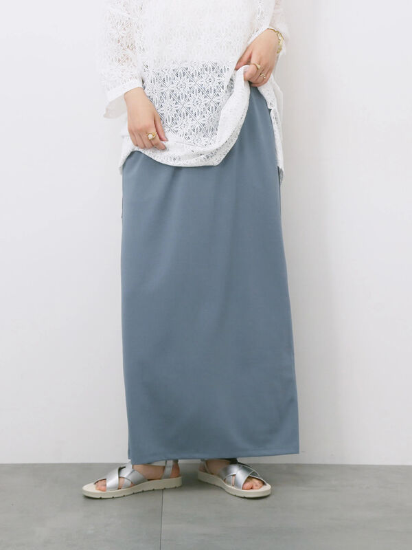 ポンチナロースカート（ブルー）｜Samansa Mos2 blue（サマンサモスモス ブルー）通販