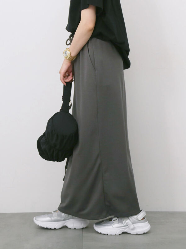 セール】 ポンチナロースカート（チャコールグレー/ブラック/ブルー