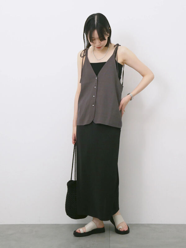 セール】 ポンチナロースカート（チャコールグレー/ブラック/ブルー