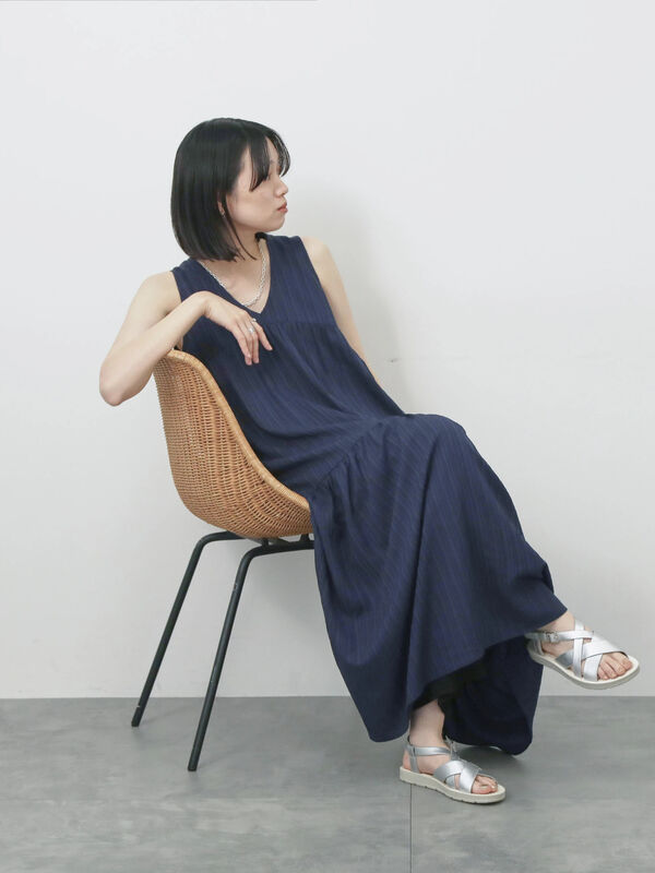 anayiノースリーブダークブルーワンピース ワンピース/ドレス|商品一覧｜ANAYI OFFICIAL ONLINE STORE