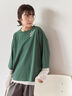 チェーン刺繍7分袖プルオーバー(オフホワイト/チャコールグレー/グリーン/ネイビー/TOPグレー)|Samansa Mos2 blue(サマンサモスモス ブルー)通販