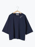チェーン刺繍7分袖プルオーバー（オフホワイト/チャコールグレー/グリーン/ネイビー/ＴＯＰグレー）｜Samansa Mos2 blue（サマンサモスモス ブルー）通販