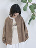 【ECO DENIM 】 ノーカラーブルゾン（ブラウン）｜Samansa Mos2 blue（サマンサモスモス ブルー）通販