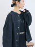 【ECO DENIM 】 ノーカラーブルゾン（チャコールグレー/ブラウン/ブルー）｜Samansa Mos2 blue（サマンサモスモス ブルー）通販