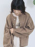 【ECO DENIM 】 ノーカラーブルゾン（チャコールグレー/ブラウン/ブルー）｜Samansa Mos2 blue（サマンサモスモス ブルー）通販