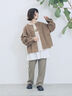 【ECO DENIM 】 ノーカラーブルゾン（チャコールグレー/ブラウン/ブルー）｜Samansa Mos2 blue（サマンサモスモス ブルー）通販