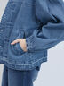 【ECO DENIM 】 ノーカラーブルゾン（チャコールグレー/ブラウン/ブルー）｜Samansa Mos2 blue（サマンサモスモス ブルー）通販