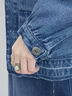 【ECO DENIM 】 ノーカラーブルゾン（チャコールグレー/ブラウン/ブルー）｜Samansa Mos2 blue（サマンサモスモス ブルー）通販