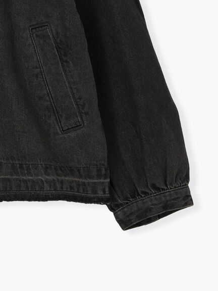 【ECO DENIM 】 ノーカラーブルゾン（チャコールグレー/ブラウン/ブルー）｜Samansa Mos2 blue（サマンサモスモス ブルー）通販