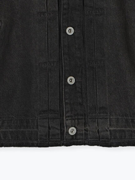 【ECO DENIM 】 ノーカラーブルゾン（チャコールグレー/ブラウン/ブルー）｜Samansa Mos2 blue（サマンサモスモス ブルー）通販