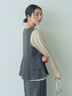 ペプラムベスト(セットアップ可)(グレー/チャコールグレー/ブラウン/カーキ)|Samansa Mos2 blue(サマンサモスモス ブルー)通販