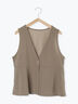 ペプラムベスト(セットアップ可)(グレー/チャコールグレー/ブラウン/カーキ)|Samansa Mos2 blue(サマンサモスモス ブルー)通販